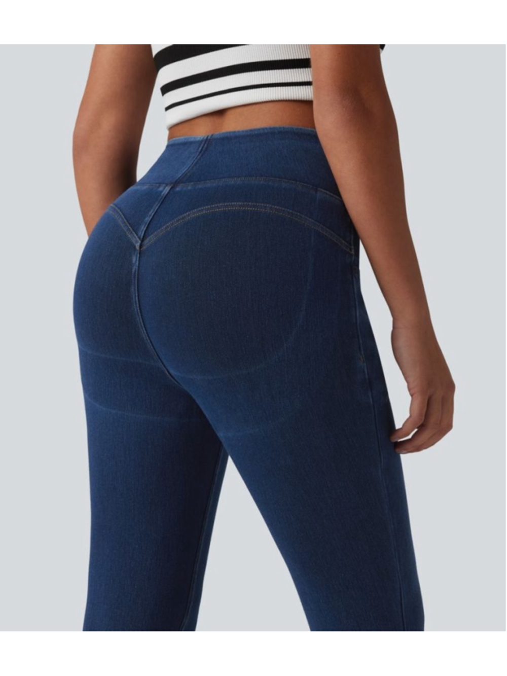 Halara Flex™ High Waisted Tummy Control Butt Lifting Denim Leggings Small - Picture 5 of 12